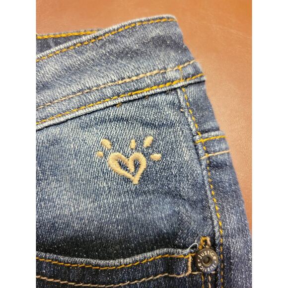 NWT Justice Blue Denim Simply Low Skinny Boot Jeans Junior Size 14R - Picture 7 of 10